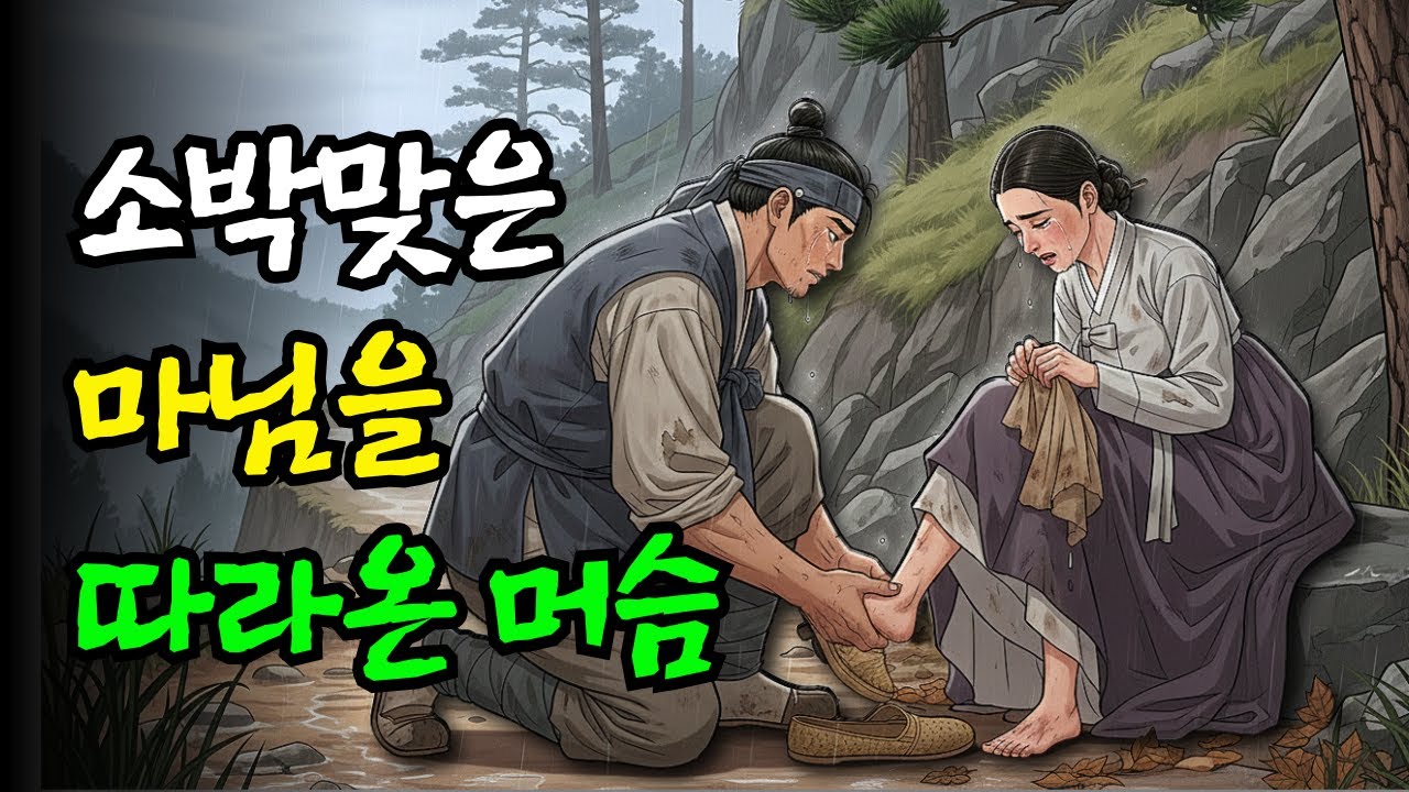 소박맞은  마님을 따라나서 신고 있던 짚신을 벗어준 마음고운 머슴 . 민담,전설,설화.야사.옛날이야기.오디오북.수면동화
