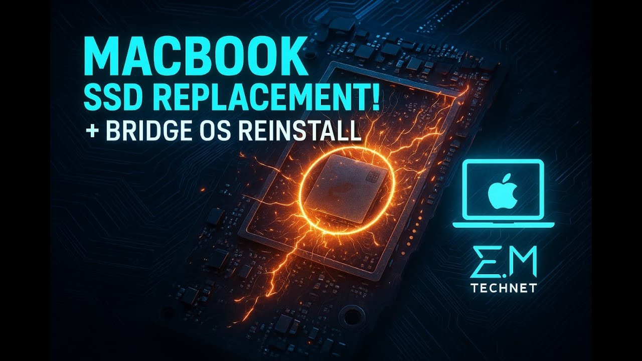 Apple Macbook SSD (T2 Chip/NAND) Replacement & Bridge OS reinstall.