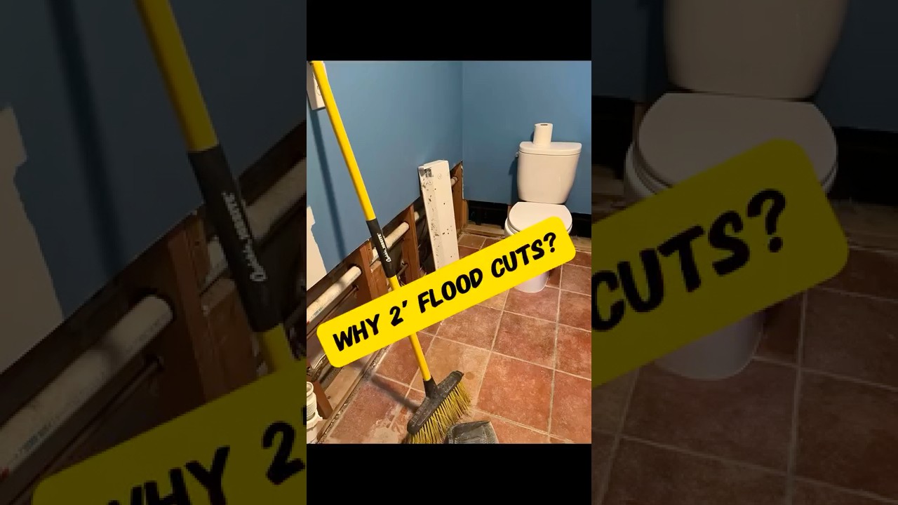 Why do we do 2-foot flood cuts during water or mold damage jobs? 🛠️💧