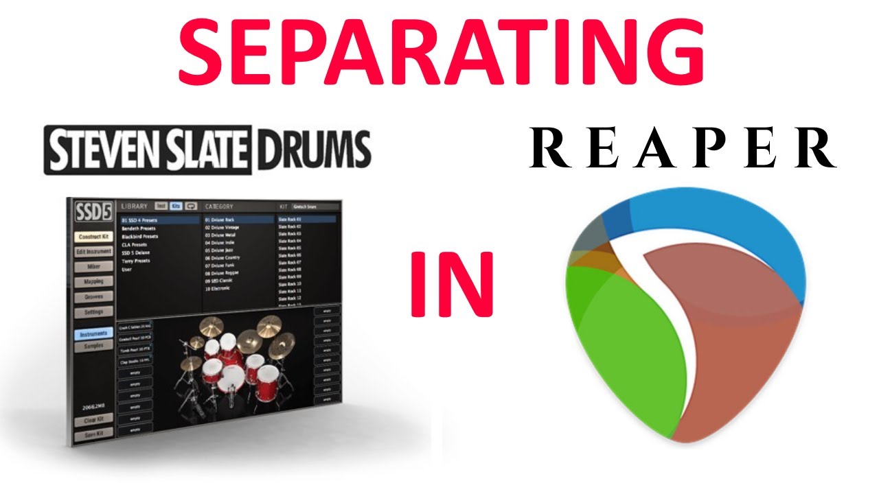 How To Send SSD5 Drums To Separate Tracks In Reaper for Mixing