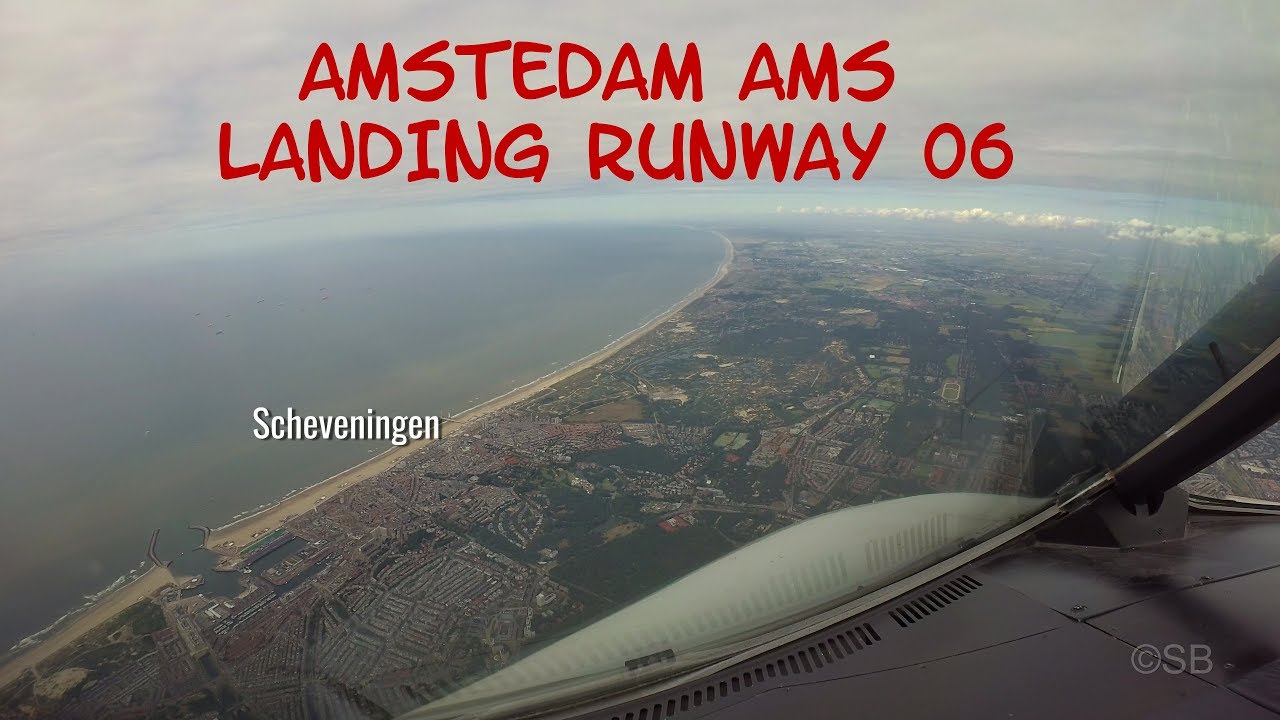 Амстердам: Заход на посадку и посадка на ВПП 06 в аэропорту Схипхол. AMS/EHAM. С помощью УВД и AT...
