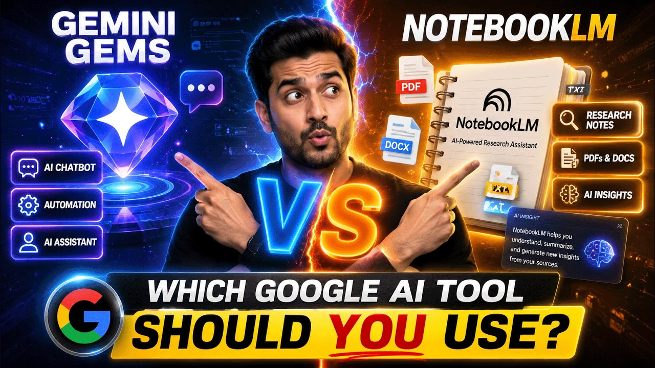 Gemini Gems & NotebookLM Differences: Which Google AI Tool Should You Use?