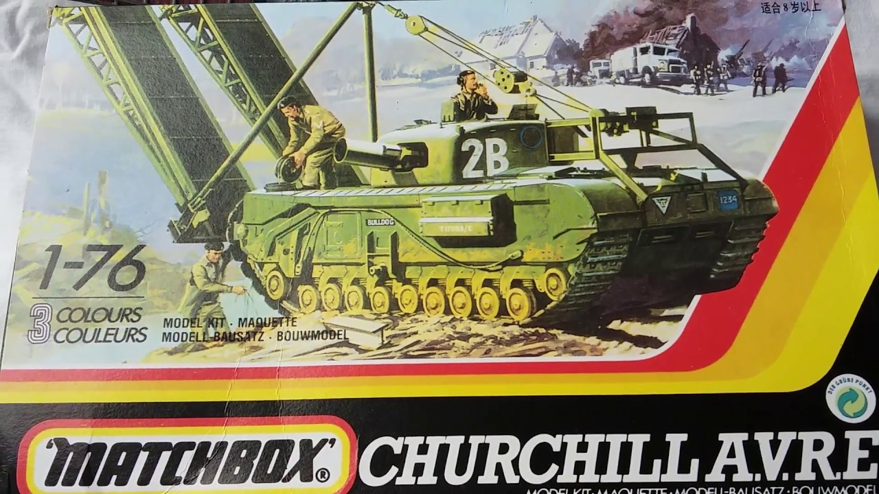 Matchbox / Revell  Churchill A.V.R.E 1/76 Scale Kit Review