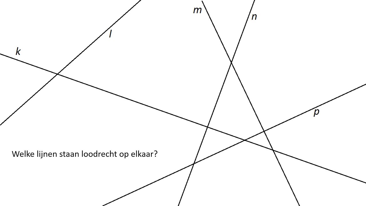 Lijnen, rechte hoeken, loodlijnen