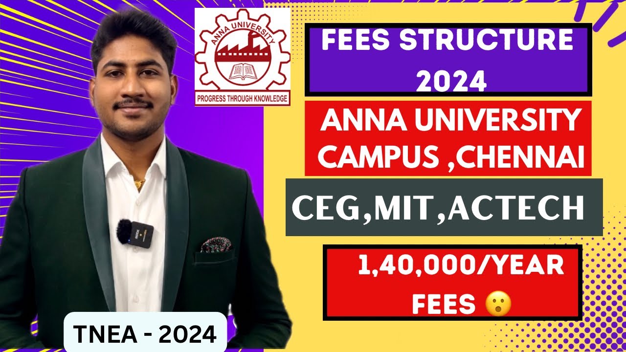 Chennai Zone Fees Structure|Part-1|Anna University,Chennai|CEG,MIT,ACT Campus|1.4L Yearly Feesஆ😮TNEA