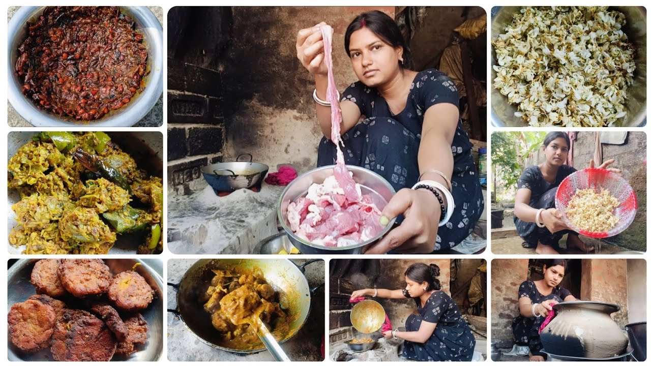 আজকে আমার প্রিয় সজনের ফুলের বড়া আর খাসির মাংসের পাতলা ঝোল রান্না করলাম।।🤤#dailyvlog 
