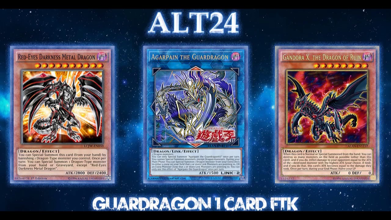 [YGOPRO] Guardragon 1 Card FTK Combo