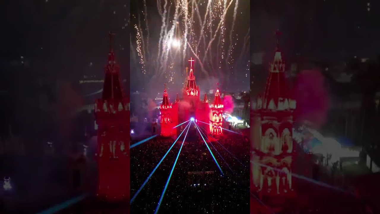Mananthavadi Roman catholic Church light show 