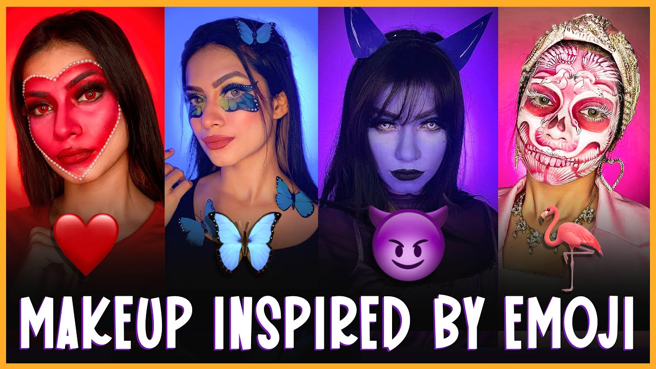 MAKEUP INSPIRED BY EMOJI “♥️🦋😈🦩” || Nagma Mirajkar