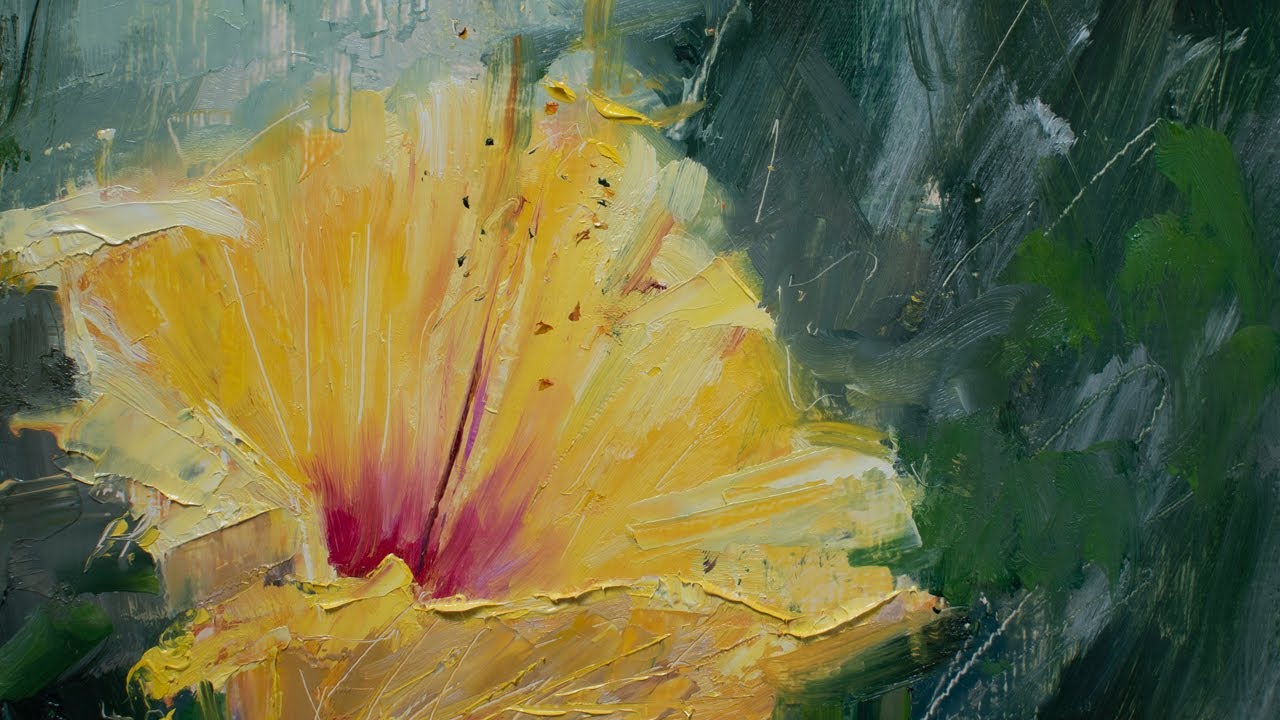 Impressionistic Flower Alla Prima Oil Painting Demo