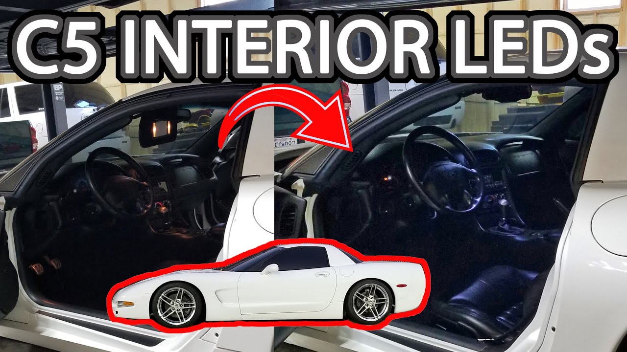 C5 Corvette LED interior Light Upgrade (How to Install Brighter More Modern Interior Bulbs)