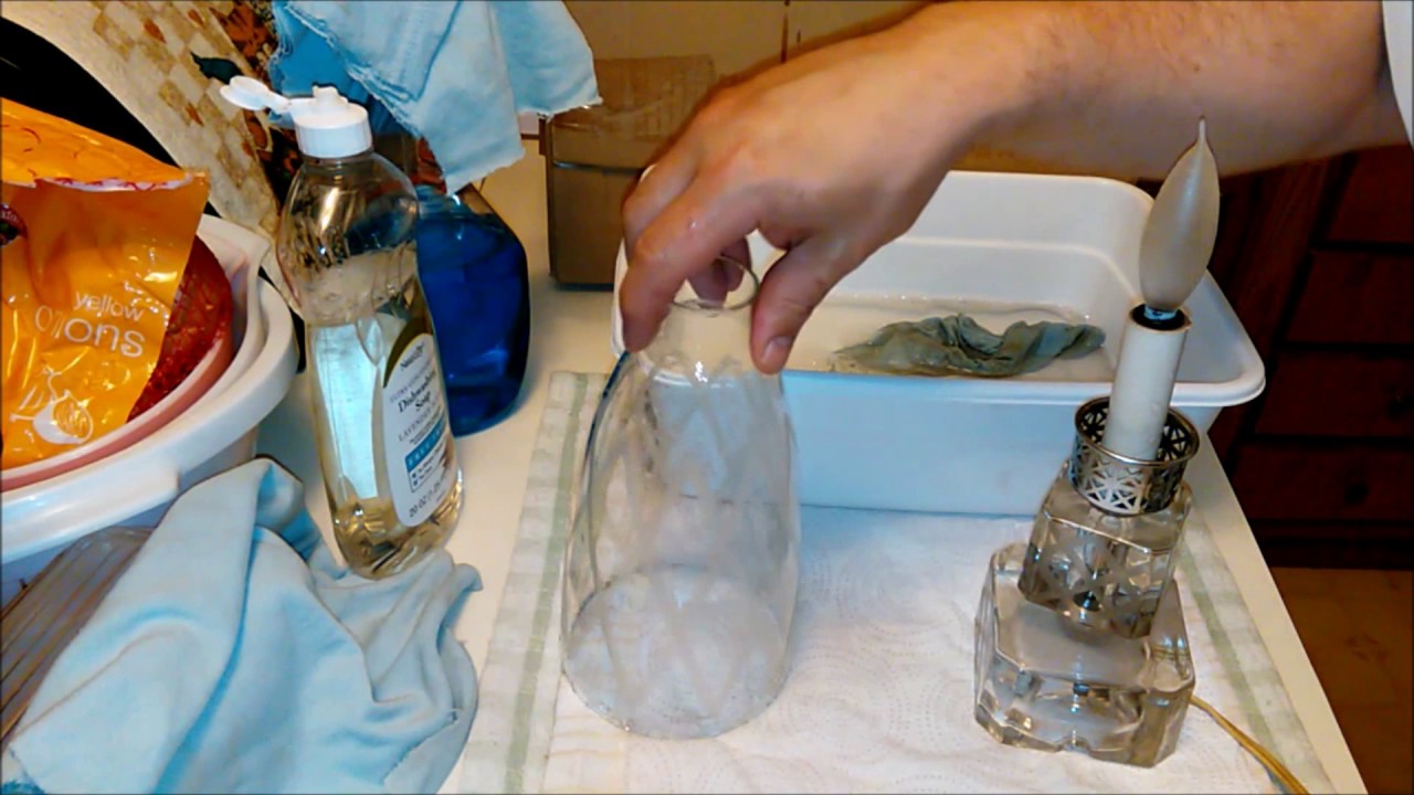 HOW TO Old or Antique   Accent Lamp Cleaning