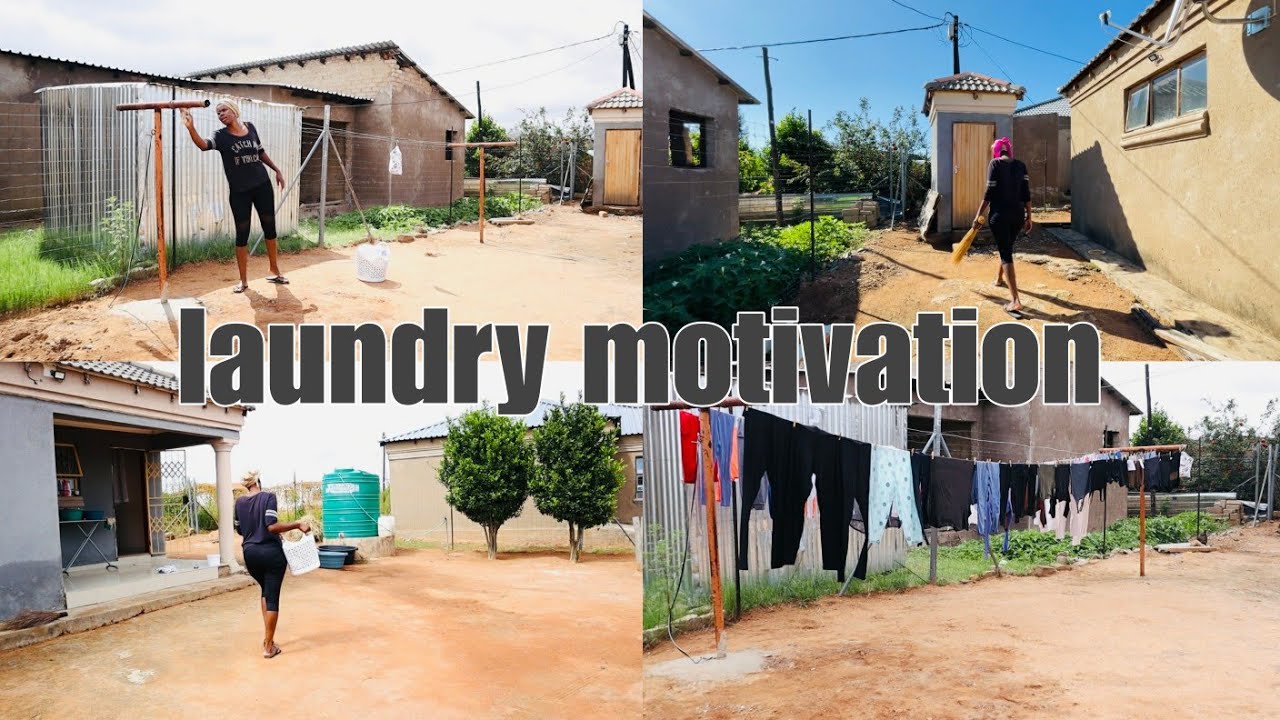 Laundry and yard cleaning motivation | do laundry with me| laundry routine | South African YouTuber