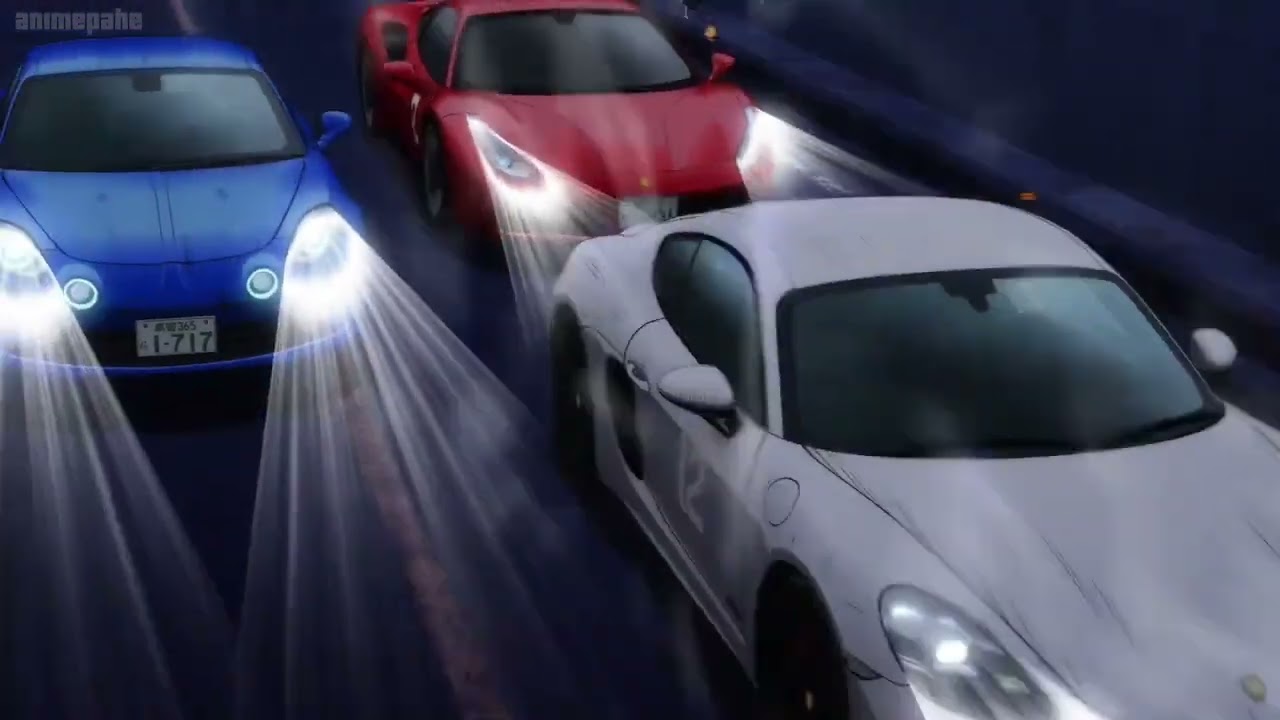 【MF GHOST 3rd Season &bull; EP3】Tunnel battle in the dark! (Sawatari VS Akaba VS Beckenbauer)