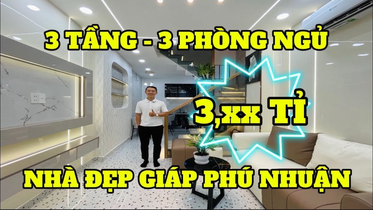 GIÁ QUÁ RẺ NHÀ 3 TẦNG , 3 PHÒNG NGỦ GẦN CÔNG VIÊN GIA ĐỊNH GIÁP PHÚ NHUẬN CHỈ HƠN 3 TỈ, THIẾT KẾ ĐẸP