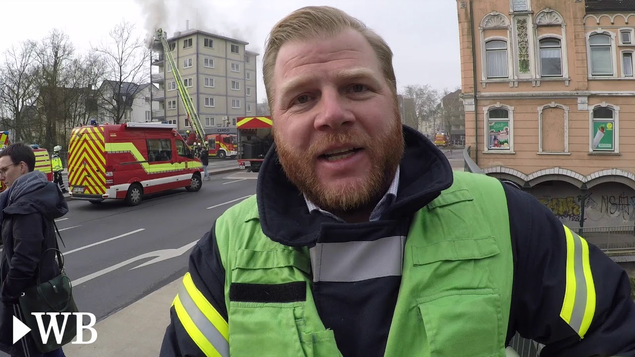 Feuer in einem Herforder Hochhaus