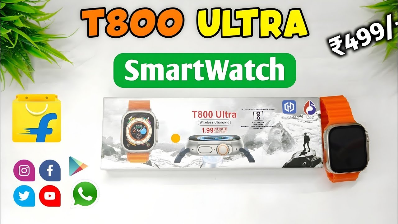 “T800 Ultra Smart Watch ka Setup Guide 2024 | App connect kaise kare, Charging fix + Full review”