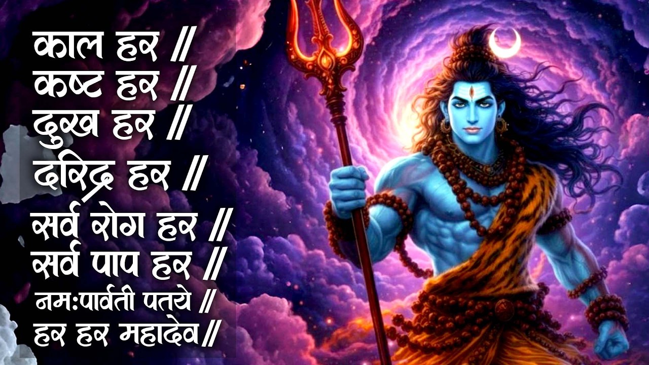 काल हर कष्ट हर दुख हर दरिद्र हर हर हर महादेव || Kal Hara Kasta Hara Dukh Hara Daridra Hara - Mantra