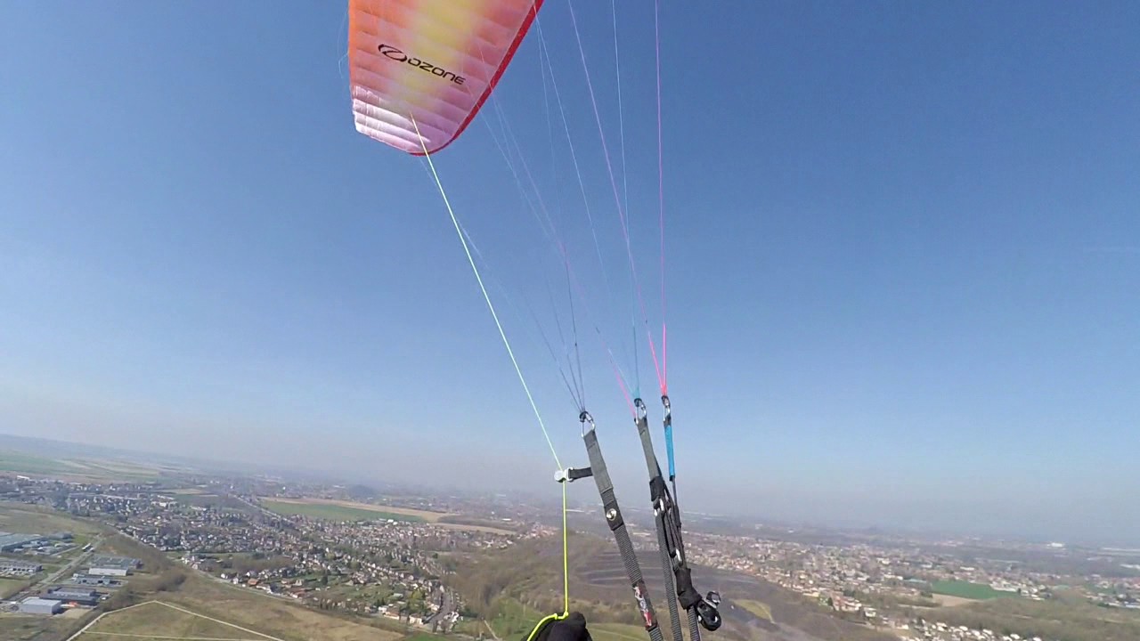 Vol parapente treuil au Parc des îles à Drocourt