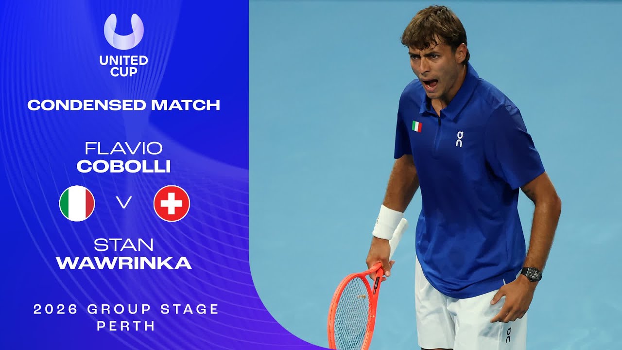Flavio Cobolli v Stan Wawrinka Condensed Match | United Cup 2026 Group C