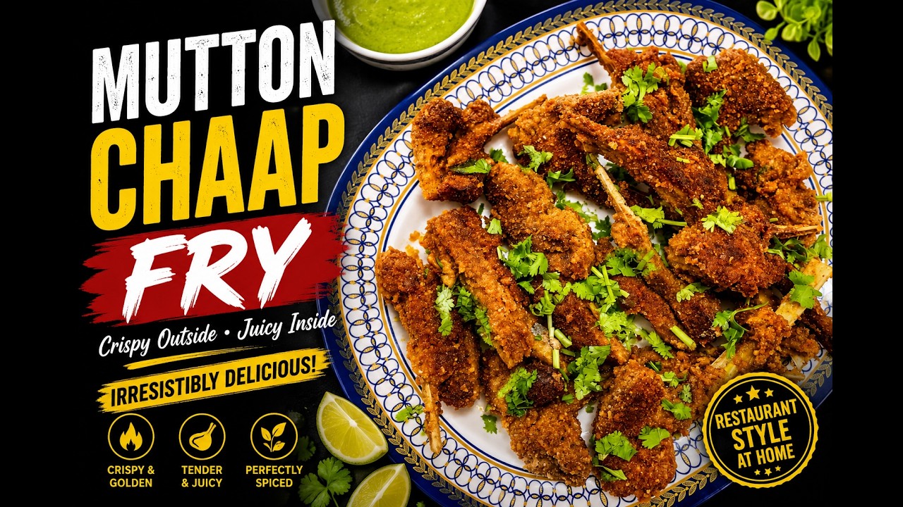 Mutton Chaap Fry | Crispy & Juicy | Lamb Chops Fry | Easy Mutton Chaap Fry Recipe @TheRasoiChannel