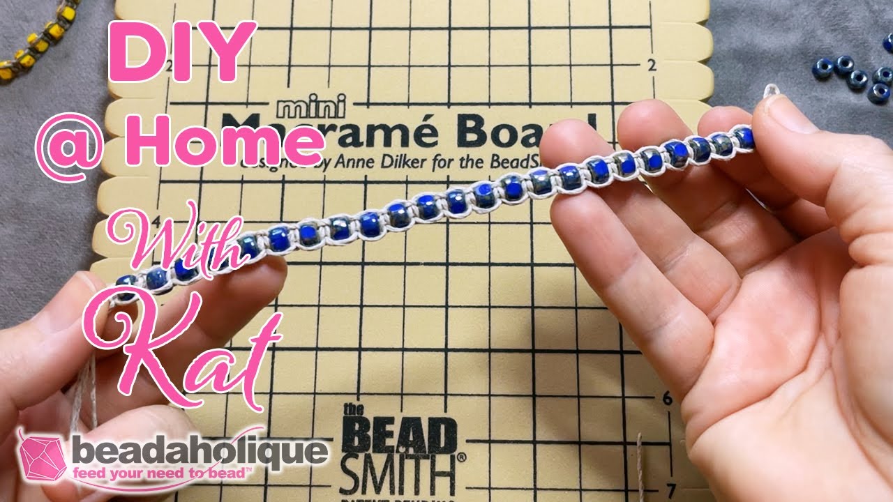 How to Make a Beaded Hemp Bracelet with Macrame Square Knots
