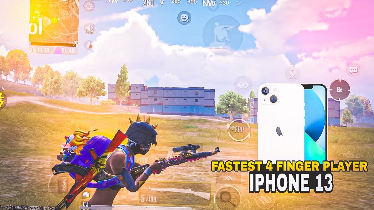 FASTEST 4 FINGER PLAYER 🔱 IPHONE 13             @1Nonly_kirA #bgmi #pubgmobile #video #viral #pubg 