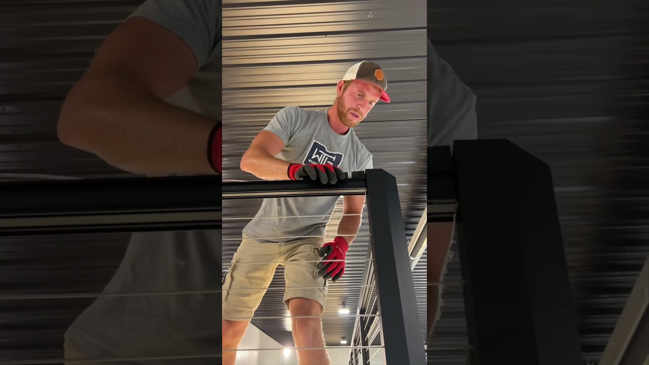 FASTEST  and EASIEST Cable Railing Installation!  #railing #diy
