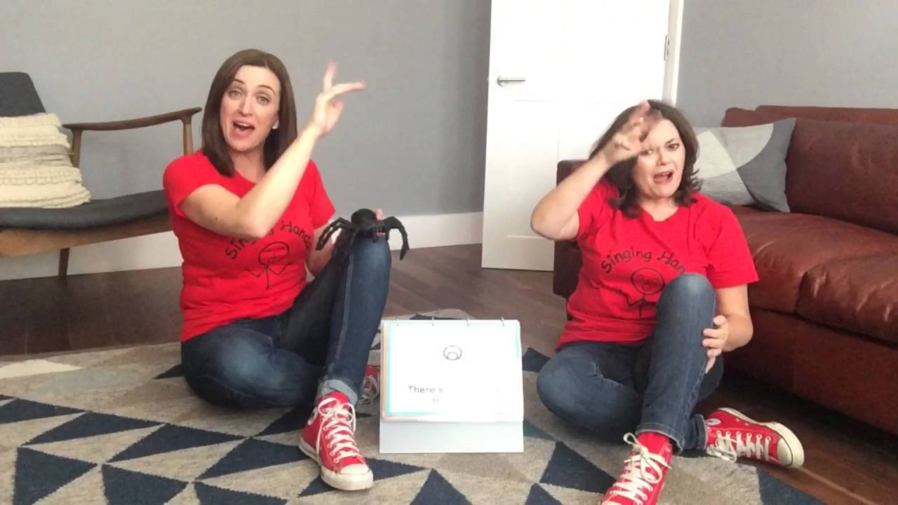Makaton - THERE'S A SPIDER ON THE FLOOR - Singing Hands