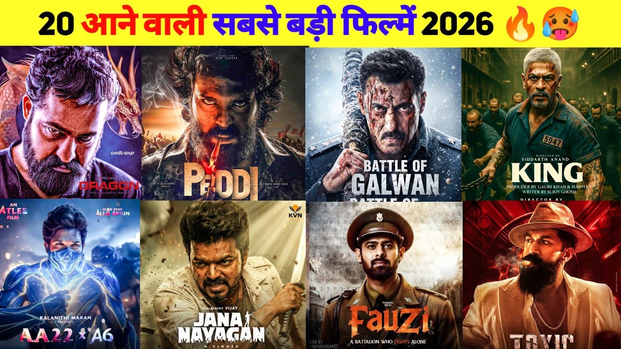 20 Upcoming BIGGEST Most Anticipated Movies 2026 Hindi | Upcoming South & Bollywood Movies List 2026