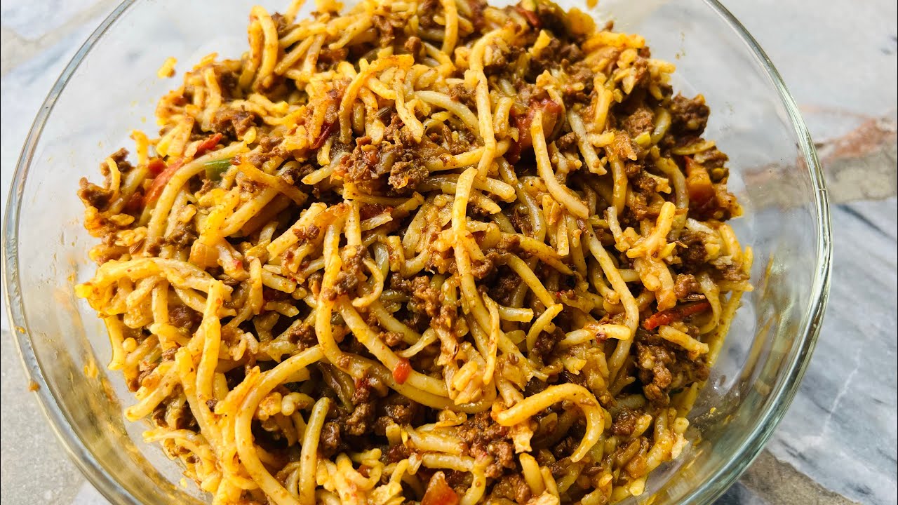 Beef Qeema Spaghetti Recipe by Ana’s kitchen || Spaghetti Recipe || Easy and Quick Spaghetti Recipe