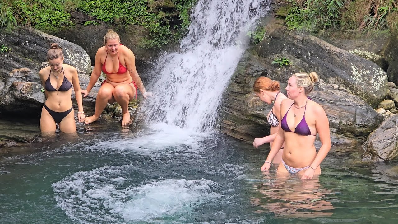 Discover the stunning waterfall with the angel Sasa - Ha Giang Loop 🔥 #travel #waterfall