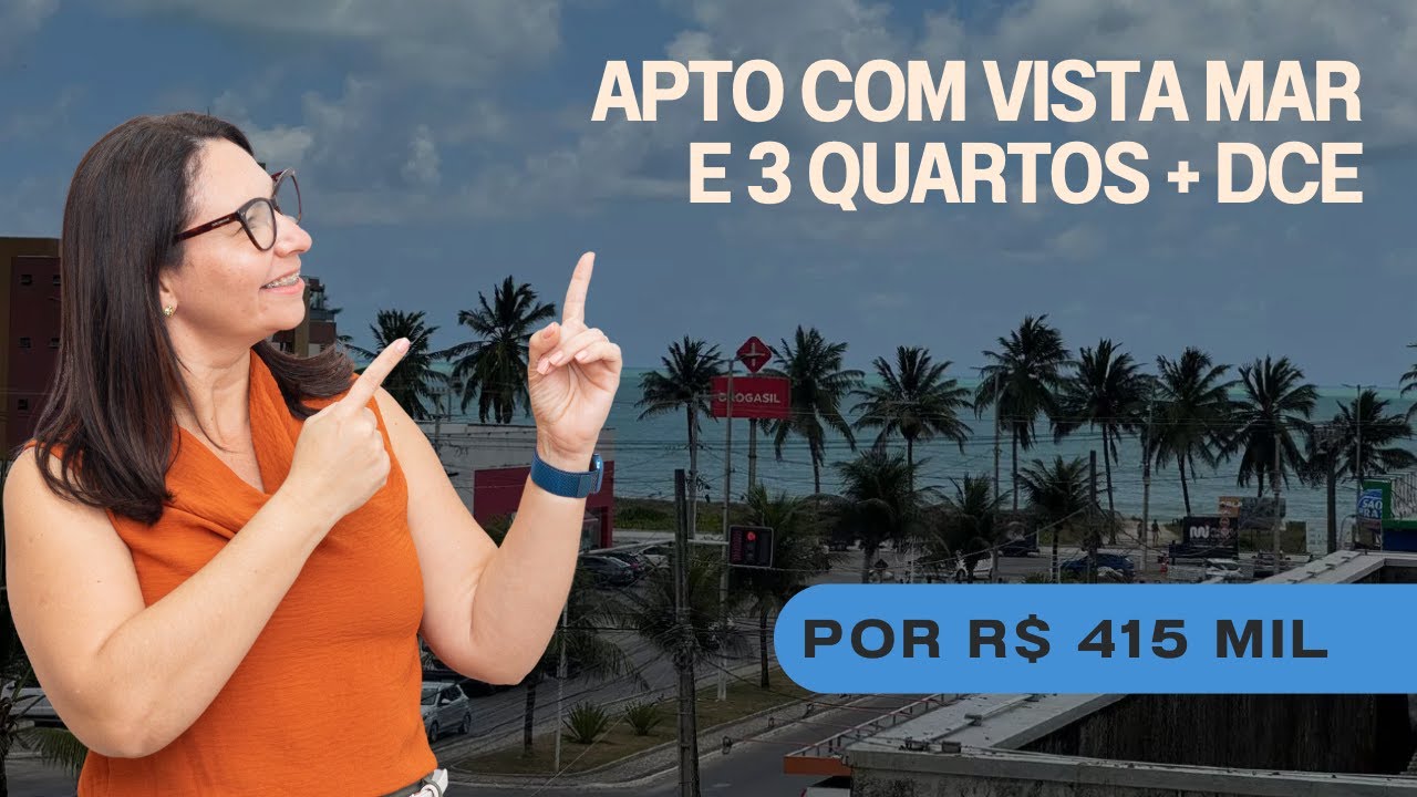 ❌vendido - Apartamento vista mar de 3 quartos por R$ 415 Mil em Intermares, Cabedelo - PB