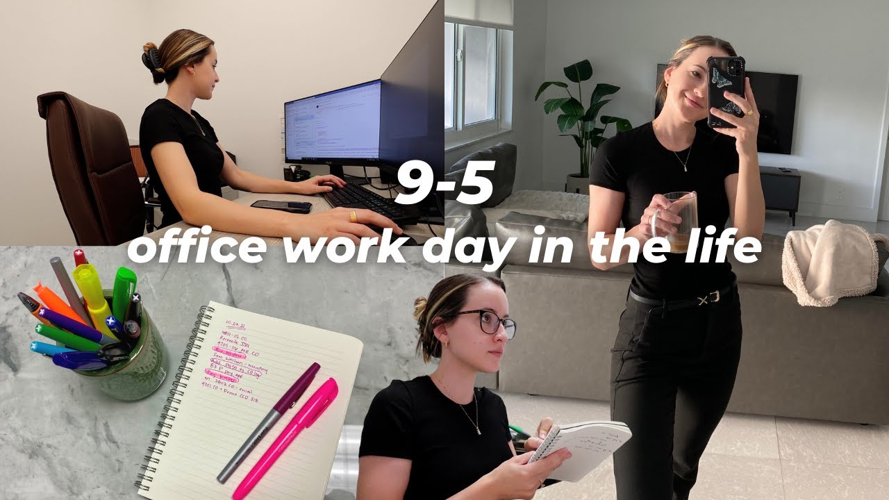 9-5 Work Day in the Office // My best tips for staying motivated at work!