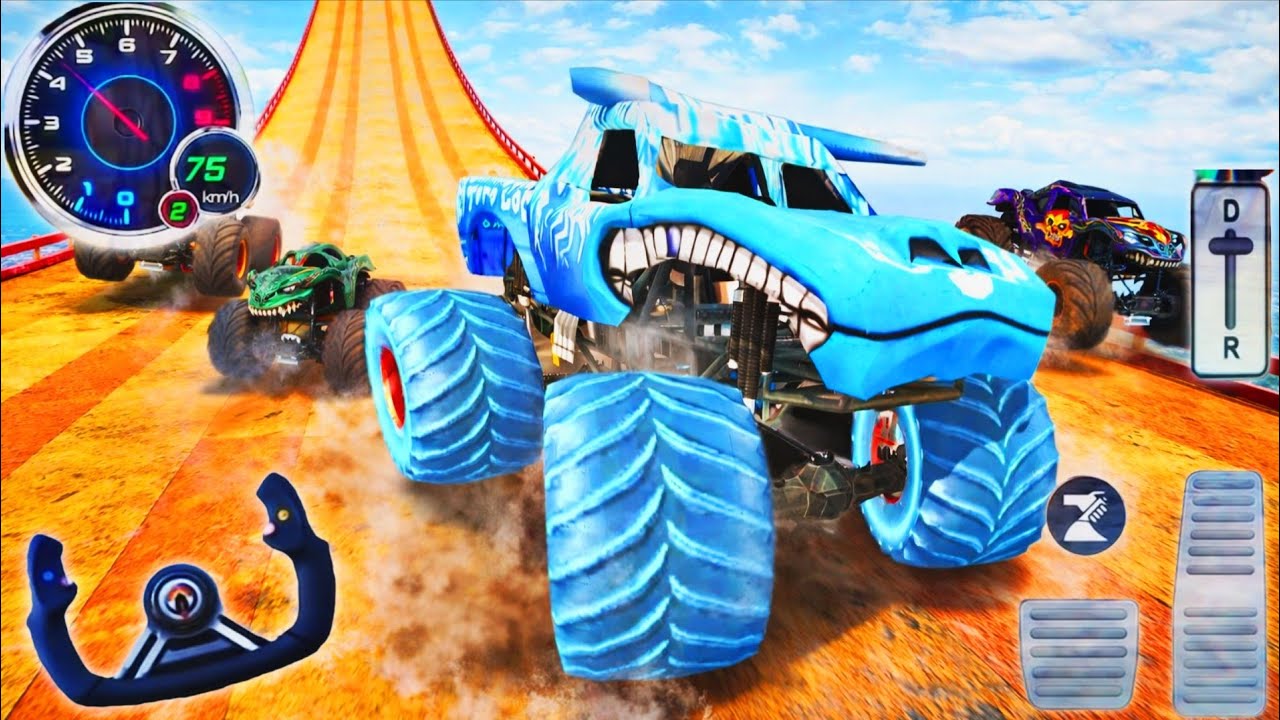 Monster Truck Mega Ramp Impossible Driver - 2026 Ultimate Car Stunts GTRacing - Android GamePlay