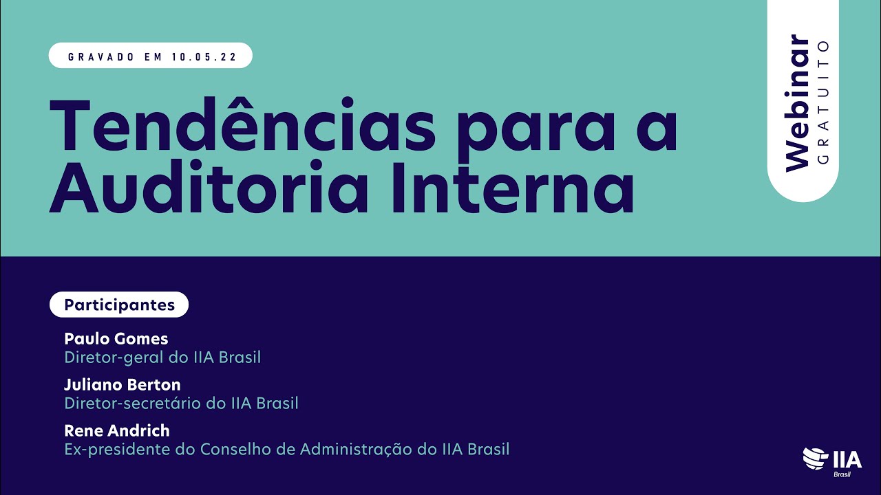 Webinar   Tendências para a Auditoria Interna