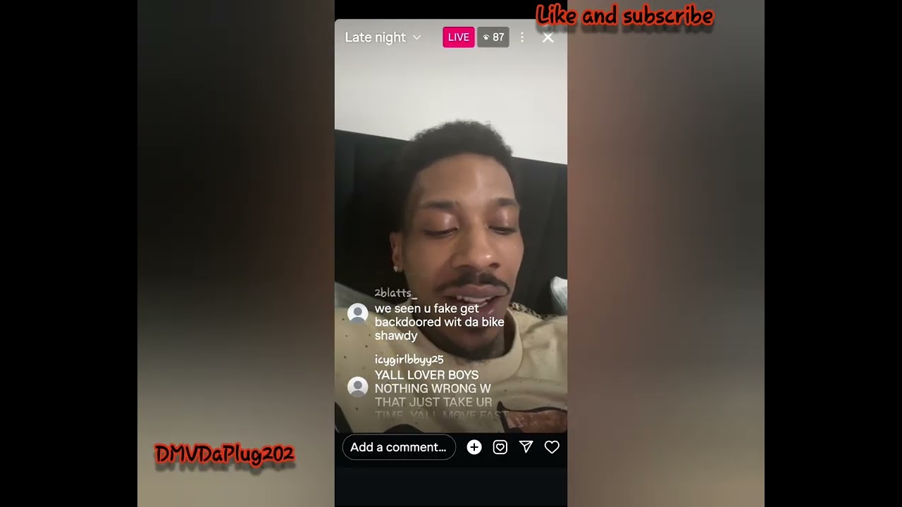 Ant Glizzy let divide ex girlfriend get on his live the comments go off....