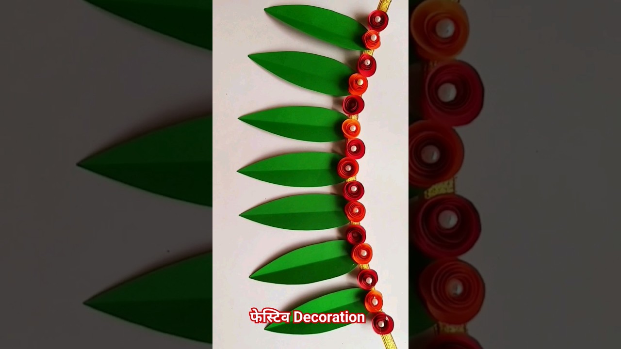 Bandhanwar/ Toran DIY #shorts #ytshorts #papercraft #easycraft #craft #youtubeshorts #festivedecor