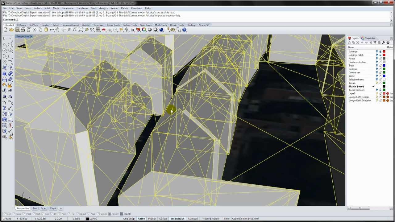 Rhino - Placing buildings on terrain