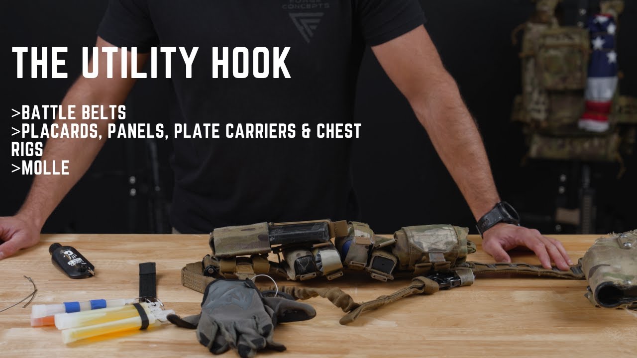 The Utility Hook - Securely Carry Gloves, Chem Lights, E-Tape, Chalk & More On Any Battle Belt
