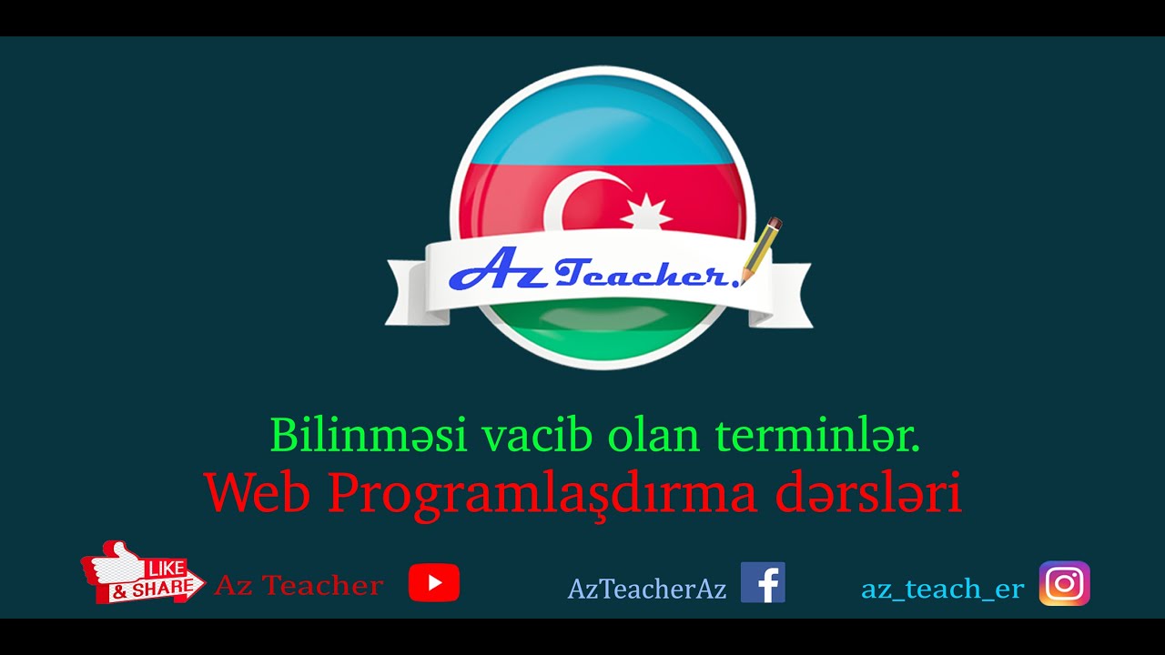 Veb Proqramlaşdırma Dərsləri - Bilinməsi vacib olan terminlər. Hər bir developer bilməsi vacibdir-1