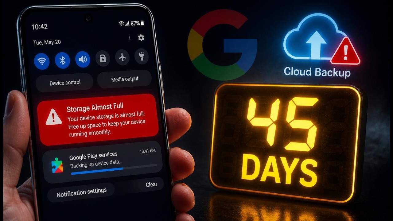 Google's BIG Android Backup Change 45 Day Warning!