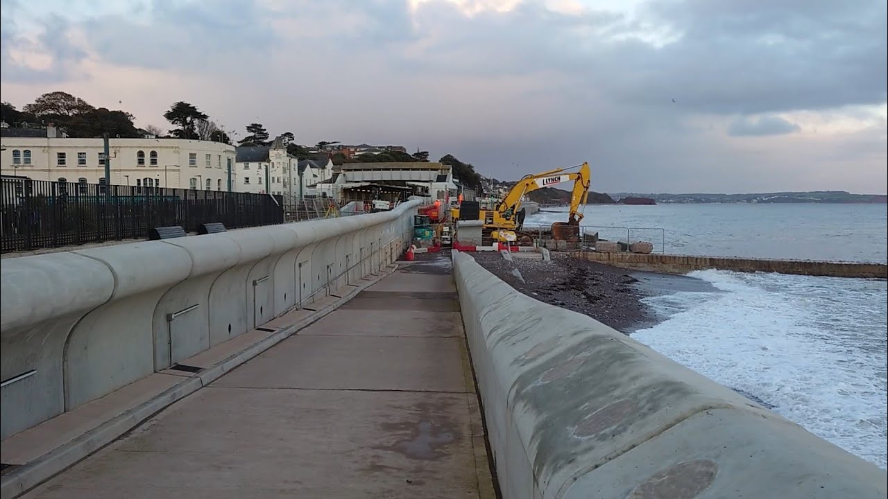 039. A walk along the NEW Dawlish Sea Wall as it nears completion – How long will it last ?