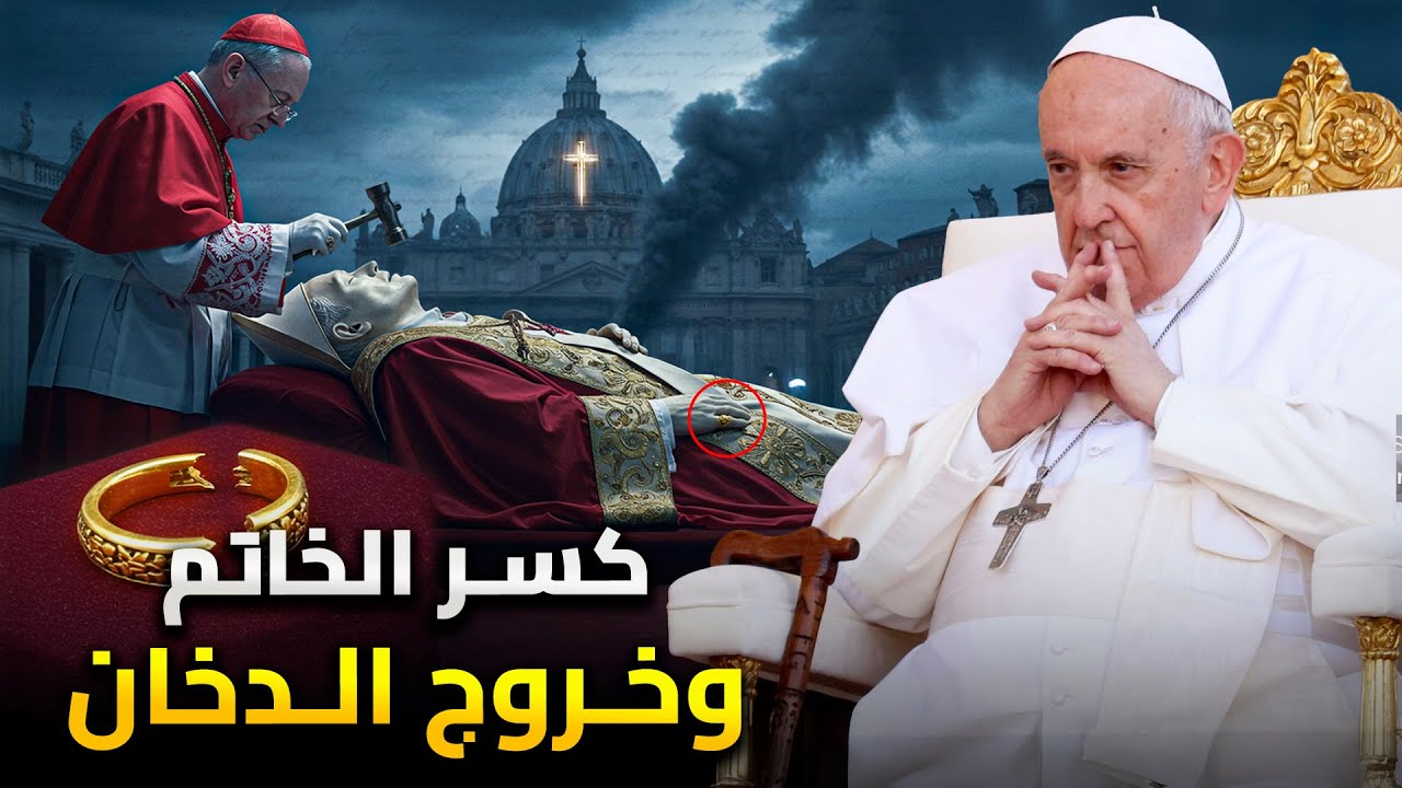 كسر الخاتم وخروج الدخان من الكنسية | 7 عادات غريبة تحدث عند وفاة بابا الفاتيكان