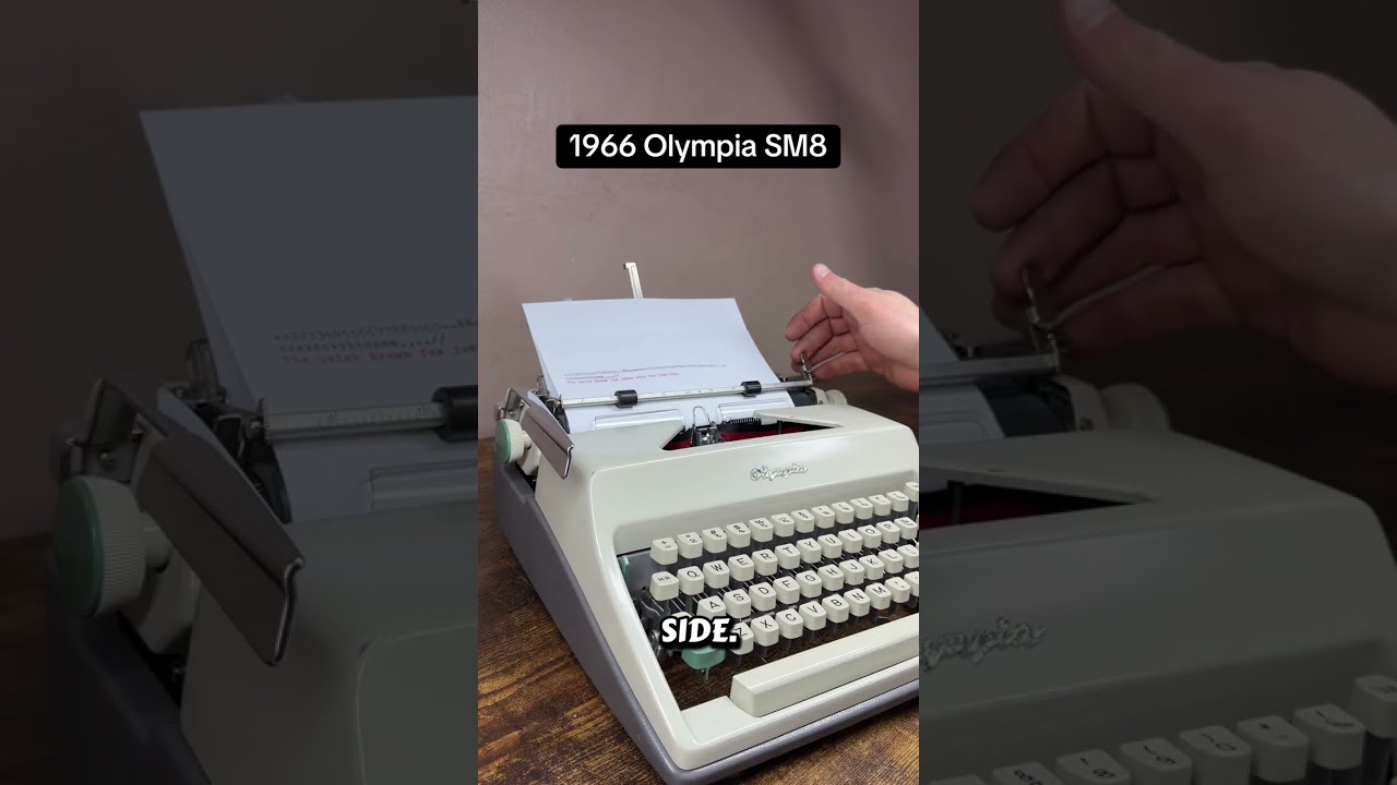 How to use all functions on a 1966 Olympia SM8 vintage portable typewriter