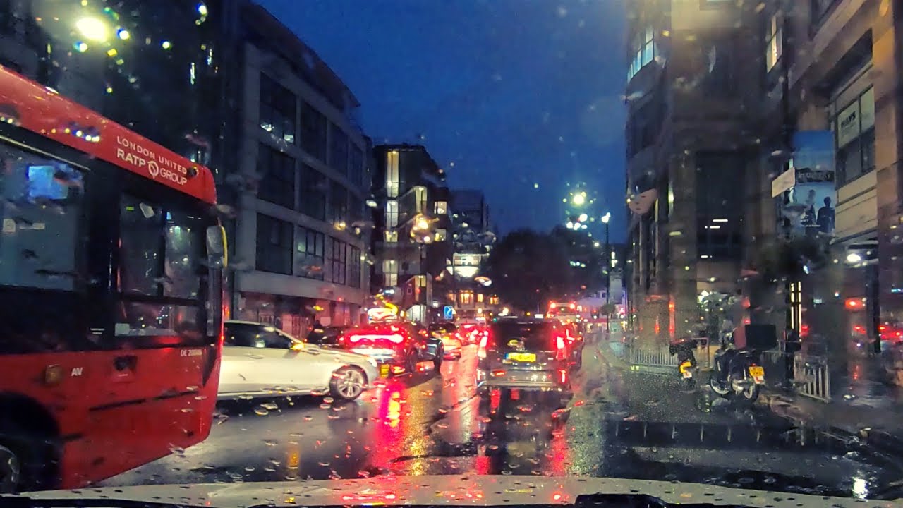 Driving in the rain | London Hammersmith to M1 Motorway 🇬🇧