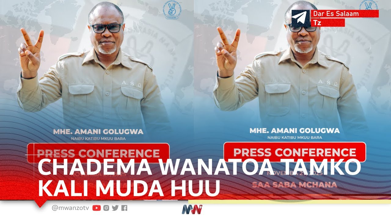 #LIVE: CHADEMA WANATOA TAMKO ZITO MUDA HUU