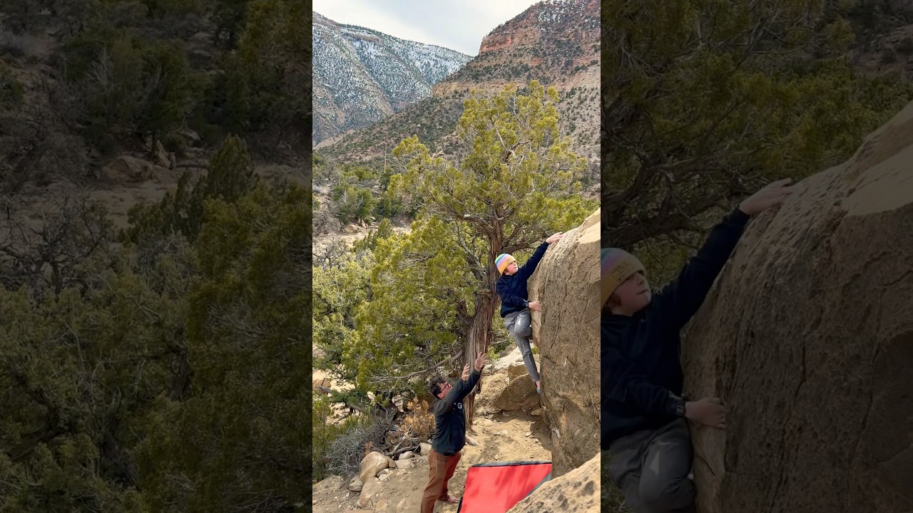 The view from the top out🤯 #utah #joesvalley #bouldering #climbing #climber #outdoors
