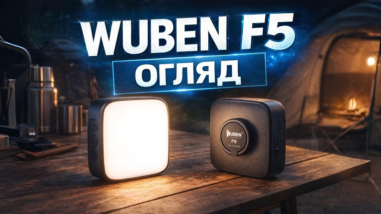 🔦 Wuben F5 Огляд | Кемпінговий ліхтар 500 люмен, павербанк 5200mAh, до 190 годин роботи ⚡