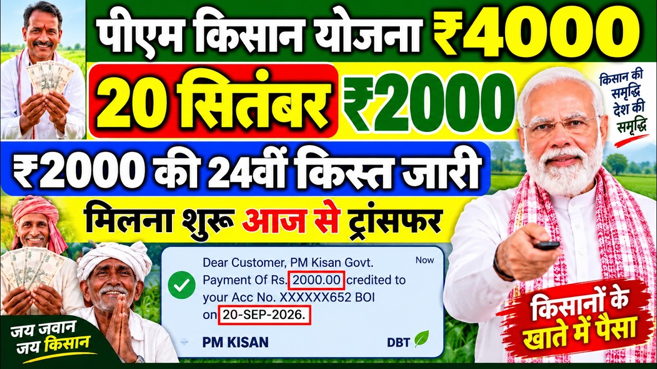 PM Kisan 24th Installment Date 2026 Official Update | PM Kisan 24th Installment Will Come on This...